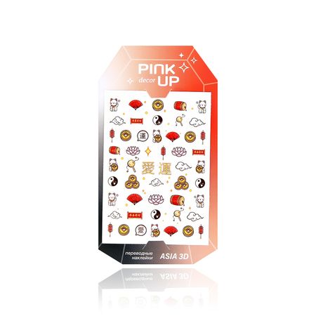 Наклейки для ногтей PINK UP DECOR ASIA COLLECTION 3D переводные тон 176 тролли 2 раскраски и загадки в стиле рок с наклейками
