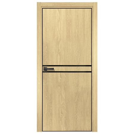 полотно дверное CASAPORTE Ставерн 18-1 Дуб мадейра янтарь стекло 200х80см ПВХ