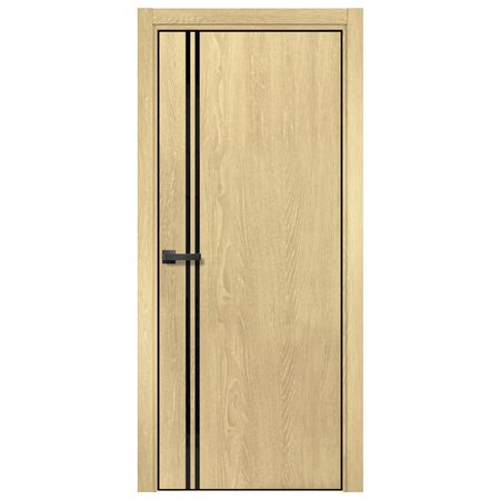 полотно дверное CASAPORTE Ставерн 17-1 Дуб мадейра янтарь стекло 200х80см ПВХ