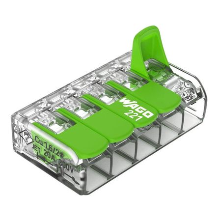 клемма соединительная WAGO 5-ти проводная 221-425 3шт