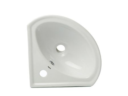 раковина SANITA Веер 36 см угловая белая