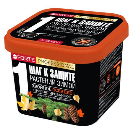 удобрение сухое гранулированное пролонгированное Bona Forte хвойное осеннее с кремнием 1л