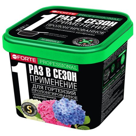 удобрение сухое гранулированное пролонгированное Bona Forte Для гортензий с кремнием 1л/ 12