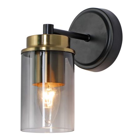 бра SCHAFFNER Milizia Е14 1x40Вт стекло металл чёрный