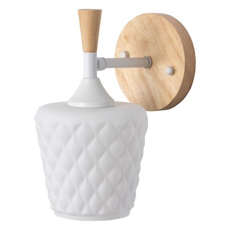 бра DECITY Дэла 1х60Вт E27 металл стекло белый