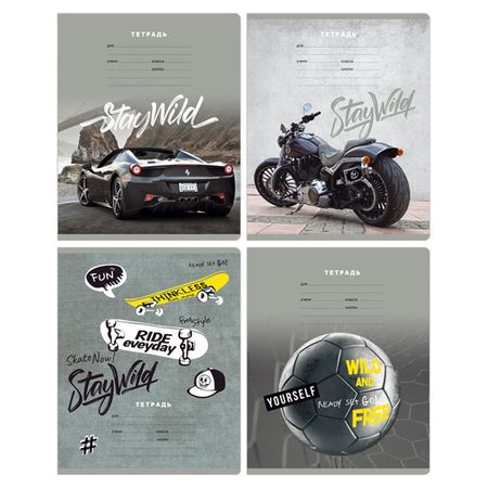 тетрадь 12л BG Stay wild А5 клетка саша кругосветов клетка