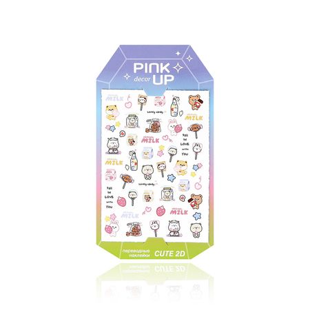 Наклейки для ногтей PINK UP DECOR 2D переводные тон 45 наклейки 3d лондон 2510 5