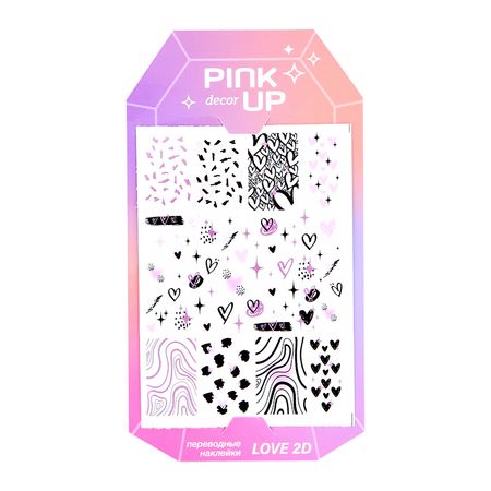 Наклейки для ногтей PINK UP DECOR LOVE COLLECTION 2D переводные тон 168 наклейки 3d лондон 2510 5