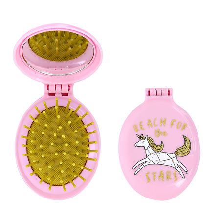 Расческа для волос с зеркалом LADY PINK