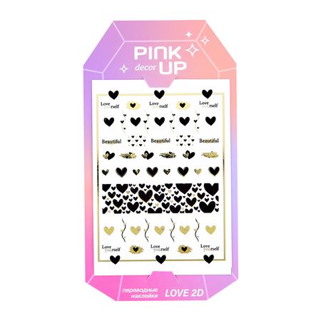 Наклейки для ногтей PINK UP DECOR LOVE COLLECTION 2D переводные тон 167
