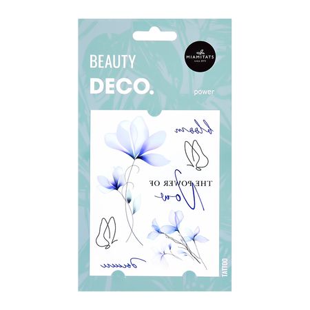 Набор переводных татуировок для тела DECO. SPRING FLOWER by Miami Tattoos Power пакет а4 32 25 5 15 flower rabbit дет бум мат ламинат