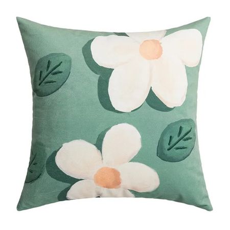 наволочка декоративная TODELIA Цветы-1 45х45см зеленая, арт. HPW0084A-A