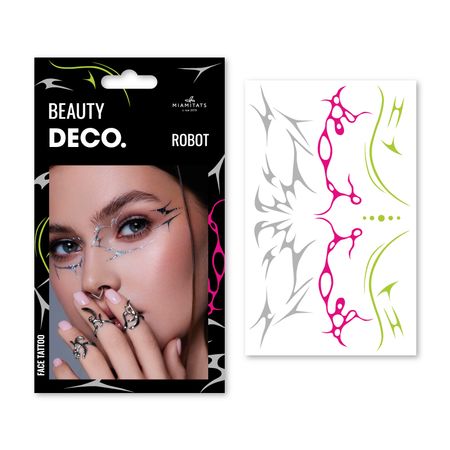 Набор переводных фейс-тату для тела DECO. CYBERPUNK by Miami tattoos robot анастасия полищук обнаженное тело или любовь восставшая из пепла