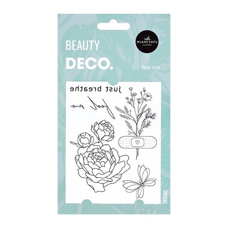 Набор переводных татуировок для тела DECO. SPRING FLOWER by Miami Tattoos Feel me пакет а4 32 25 5 15 flower rabbit дет бум мат ламинат