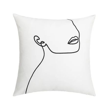 наволочка декоративная TODELIA Абрис 45х45см белая, арт. HPW0069A-A