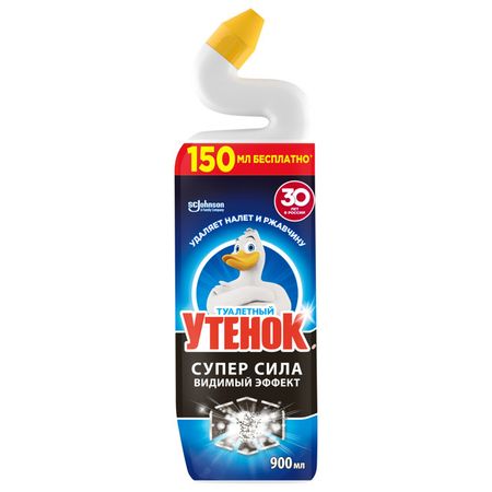 средство для туалета ТУАЛЕТНЫЙ УТЕНОК Супер Сила Видимый Эффект 900мл