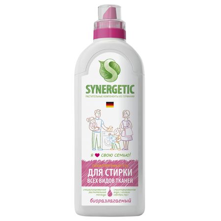 гель для стирки SYNERGETIC для всех видов тканей 1л