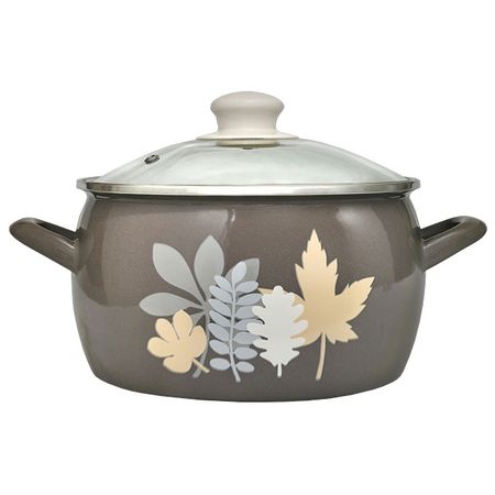 кастрюля METROT Осенняя соната 3,3л 18см эмал.сталь с крышкой