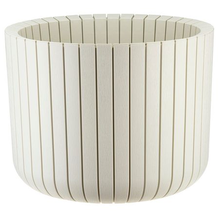 кашпо Шато 8л d25см h20см молочный пластик