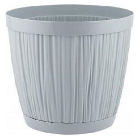 горшок с поддоном Barcelona 9,6л d27см h24,3см утренний туман пластик