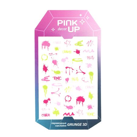 Наклейки для ногтей PINK UP DECOR GRUNGE COLLECTION 3D переводные тон 186 наклейки 3d лондон 2510 5