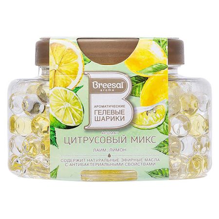 освежитель воздуха BREESAL Цитрусовый микс гелевые шарики 160мл
