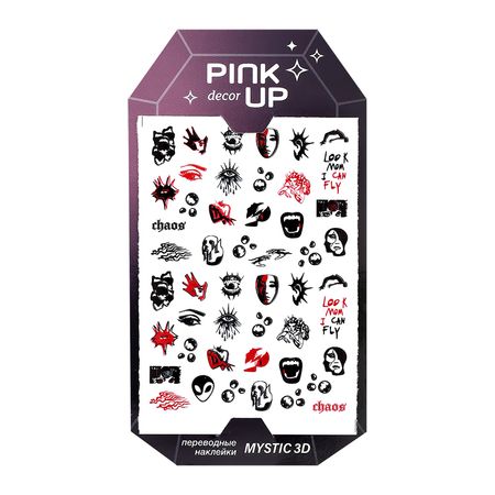 Наклейки для ногтей PINK UP DECOR MYSTIC COLLECTION 3D переводные тон 182