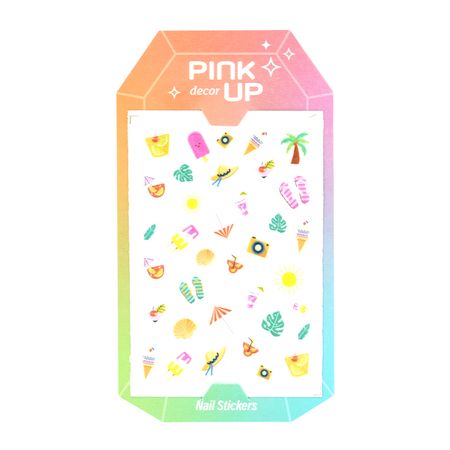Наклейки для ногтей PINK UP DECOR NAIL STICKERS переводные тон 15
