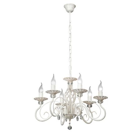 люстра подвесная VITALUCE Lucia 6x40Вт Е14 металл белый