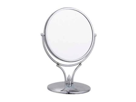зеркало настольное OFELIS 23х13см круглое металл двухстороннее с увеличением