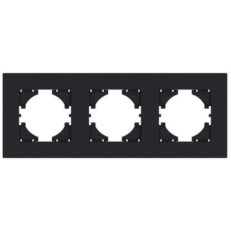 рамка 3 поста GUSI City горизонтальная графит