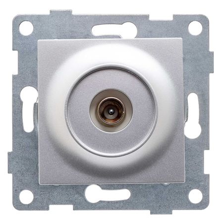 розетка антенная GUSI Ugra одинарная серебро подарочная коробка металлик серебро маленькая