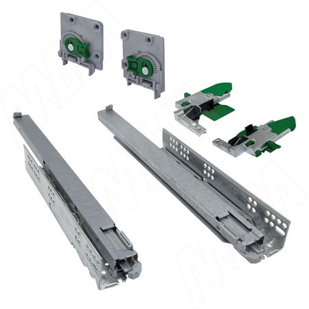 DYNAPRO комплект направляющих, 450 мм, плав. закрывания с масляным амортизатором и 3D креплениями (F130107814)