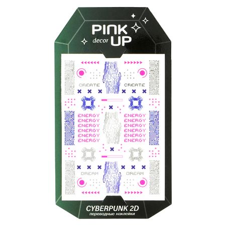 Наклейки для ногтей PINK UP DECOR CYBERPUNK COLLECTION 2D переводные тон 219