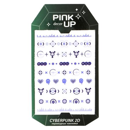Наклейки для ногтей PINK UP DECOR CYBERPUNK COLLECTION 2D переводные тон 212
