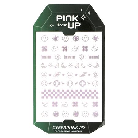 Наклейки для ногтей PINK UP DECOR CYBERPUNK COLLECTION 2D переводные тон 215