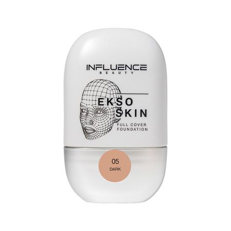 Основа тональная для лица INFLUENCE BEAUTY EKSO SKIN с высокой степенью покрытия тон 05 Dark евгений форофонтов тот который выжил записки не совсем здорового человека