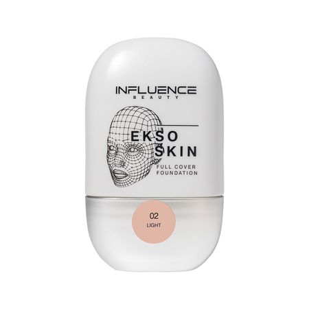 Основа тональная для лица INFLUENCE BEAUTY EKSO SKIN с высокой степенью покрытия тон 02 Light евгений форофонтов тот который выжил записки не совсем здорового человека
