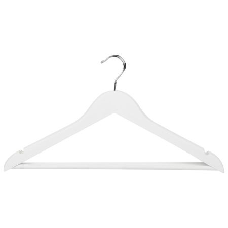 набор вешалок РЫЖИЙ КОТ 3шт 45см универсальные дерево с выемками белый