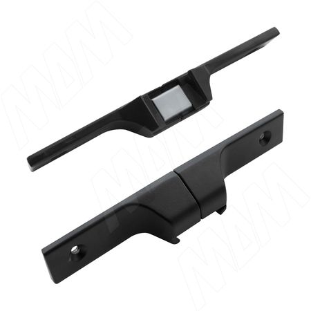 SLIM полкодержатель универсальный для стеклянных и деревянных полок, компл. на 1 полку,черный (SL3521NBL)