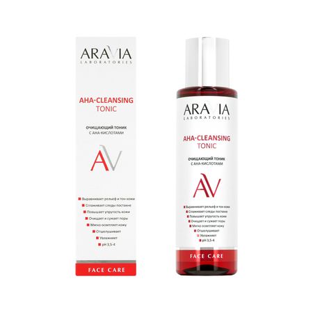 Тоник для лица ARAVIA LABORATORIES очищающий с AHA-кислотами 250 мл