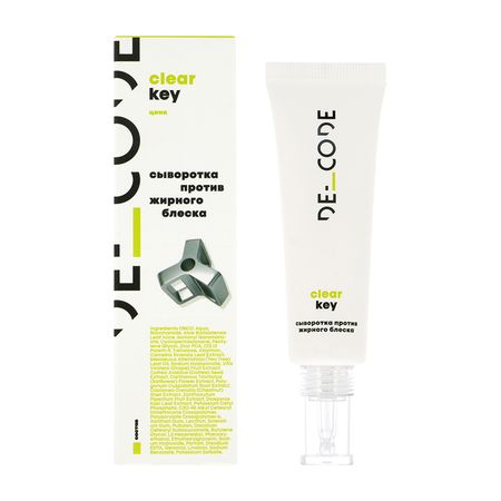 Сыворотка для лица DE_CODE CLEAR KEY против жирного блеска с цинком для комбинированной и жирной кожи 30 мл дженнифер ли шотц пёс по имени герой спасатель против урагана
