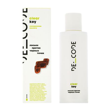 Лосьон для лица DE_CODE CLEAR KEY против черных точек с салициловой кислотой для комбинированной и жирной кожи 150 мл дженнифер ли шотц пёс по имени герой спасатель против урагана