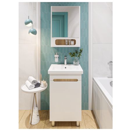 шкаф зеркальный GRADEONIKA Сириус 50см правый  дуб сонома