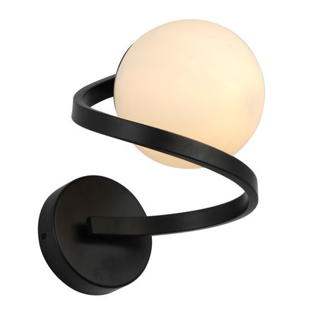 бра SCHAFFNER Aro E14 15Вт стекло металл чёрный