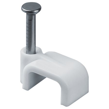 скоба NAVIGATOR для крепления кабеля прямоугольная 12мм 50шт белая