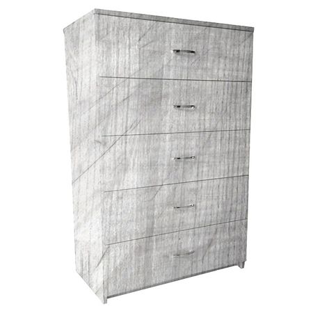 комод 5 ящиков 1230х800х420мм цвет Крафт белый ЛДСП