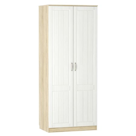 шкаф ОЛИВИЯ 2 двери 902х574х2198мм белое дерево/дуб сонома