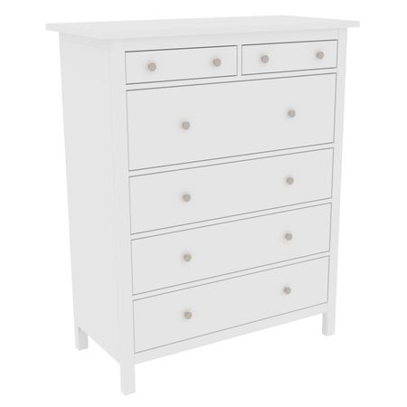 комод Кантри 6 ящиков 1080х500х1310мм белый сосна