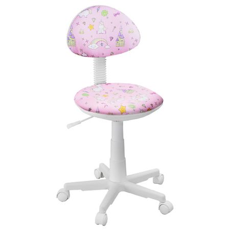 кресло офисное Логика 525х590х795(935)мм детское единорожки